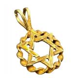 14k Gold Star of David Pendant