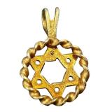 14k Gold Star of David Pendant