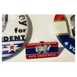 Vintage Johnson-Humphrey Campaign Pin Backs / Buttons including a Vintage Vari Vue Vote Humphrey Pin Back (Vintage 1960s)