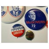 McGovern Eagleton Campaign Pins - Vintage 1972 Buttons / Pin Backs