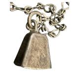 Vintage Sterling Silver Charm Bracelet - Bell, Ladle, Sack Charms - 7 in