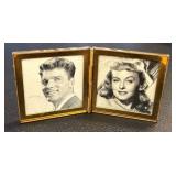 Miniature Movie Star Photo Frame Set - Double Hinged