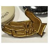 Assorted Vintage Political Pin Backs - Lapel Buttons (Dewey-Bricker, Stevenson-Kefauver, La Follette-Wheeler, Willkie)