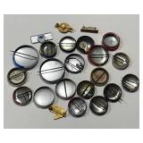 Assorted Vintage Political Pin Backs - Lapel Buttons (Dewey-Bricker, Stevenson-Kefauver, La Follette-Wheeler, Willkie)