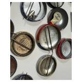 Assorted Vintage Political Pin Backs - Lapel Buttons (Dewey-Bricker, Stevenson-Kefauver, La Follette-Wheeler, Willkie)