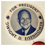 Dwight D. Eisenhower & Adlai Stevenson Presidential Campaign Pins