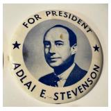 Dwight D. Eisenhower & Adlai Stevenson Presidential Campaign Pins