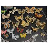 Butterfly-Themed Fashion Jewelry Collection - Vintage Assorted Brooches, Necklaces & Bracelets