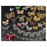 Butterfly-Themed Fashion Jewelry Collection - Vintage Assorted Brooches, Necklaces & Bracelets