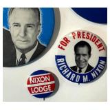 Nixon/Agnew Campaign Pins Lot - Vintage 1960s Buttons