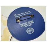 Vintage Lyndon B Johnson Political Campaign Pink Backs including a LBJ Vari-Vue Campaign Pin