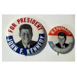John F. Kennedy for President Campaign Pins Vintage Set