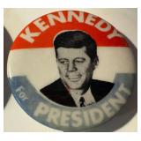 John F. Kennedy for President Campaign Pins Vintage Set