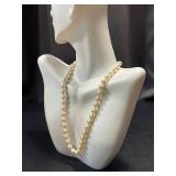 Vintage Pearl Necklace - 14K Clasp, 14-Inch Length