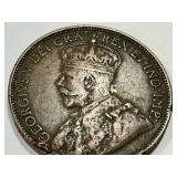 Antique 1912 and 1917 George V Canada One Cent Coins