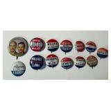 Assorted Vintage Campaign Pinbacks Buttons
