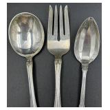 Vintage Alvin Sterling Chateau Rose 2-Piece Sterling Flatware Set - 1940 Pattern and Unique Sterling Silver Spoon