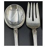 Vintage Alvin Sterling Chateau Rose 2-Piece Sterling Flatware Set - 1940 Pattern and Unique Sterling Silver Spoon