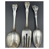 Vintage Alvin Sterling Chateau Rose 2-Piece Sterling Flatware Set - 1940 Pattern and Unique Sterling Silver Spoon