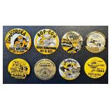 Gustavus Adolphus Homecoming Pins - Vintage 1952-1964, 3 to 3.5 in. (Lot of 8)