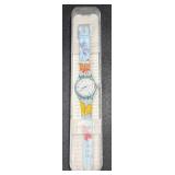 Swatch Butterfly Watch - Light-Blue Strap with Butterfly Motif, Swiss Quartz, 2004