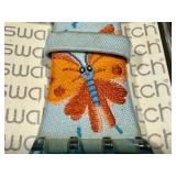 Swatch Butterfly Watch - Light-Blue Strap with Butterfly Motif, Swiss Quartz, 2004