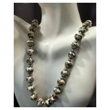 Vintage Beaded Necklaces - 24-Inch Speckled Beads, Pink & White/Gray (2-Piece Lot)