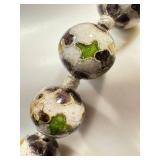 Vintage Beaded Necklaces - 24-Inch Speckled Beads, Pink & White/Gray (2-Piece Lot)