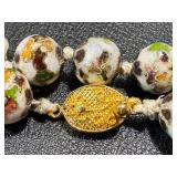 Vintage Beaded Necklaces - 24-Inch Speckled Beads, Pink & White/Gray (2-Piece Lot)