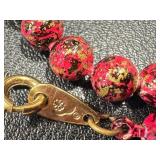 Vintage Beaded Necklaces - 24-Inch Speckled Beads, Pink & White/Gray (2-Piece Lot)