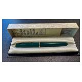 Parker Teal Vintage Fountain Pen - 14K Nib, Original Box