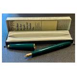 Parker Teal Vintage Fountain Pen - 14K Nib, Original Box
