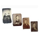 Four Antique Photograph Portraits