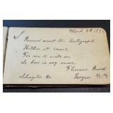 Autograph Album - Antique 1880s Inscriptions