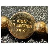 Vintage ORT 14K Pearl Bracelet - 7-inch Gold Disc Clasp with ORT Logo