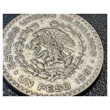 Vintage Mexico 1 Peso 1961 Coin