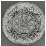 Antique Early American Pressed Glass Cup Plates - Assorted Lot of 4