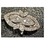 18 Inch Tahitian Baroque Pearl Necklace with 14K White Gold Diamond Clasp