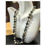 18 Inch Tahitian Baroque Pearl Necklace with 14K White Gold Diamond Clasp