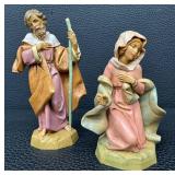 Fontanini Nativity Figurines - Depose ITALY 1985–1991 - 4-5 in tall (Lot of 6)