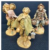 Fontanini Nativity Figurines - Depose ITALY 1985–1991 - 4-5 in tall (Lot of 6)