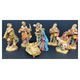 Fontanini Nativity Figurines - Lot of 8 - Italy, 1987-1993 - Including Baby Jesus & Mary Title