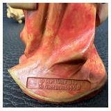 Four Piece Angel Set - Mary Wood-Carved Figure + Fontanini Depose Gloria Angels (Italy 1995-1996)