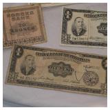 Lot of 5 Foreign Paper Money