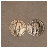 1924 and 1930 Standing Liberty Quarters 25c