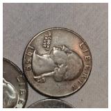 3 Washington Silver 25c