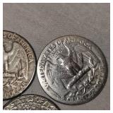 3 Washington Silver 25c