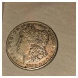 1880 S Morgan Dollar $1, AU plus