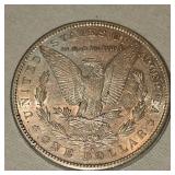 1880 S Morgan Dollar $1, AU plus