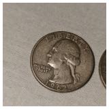 1958,1962 Washington Quarters 25c, Qty 2